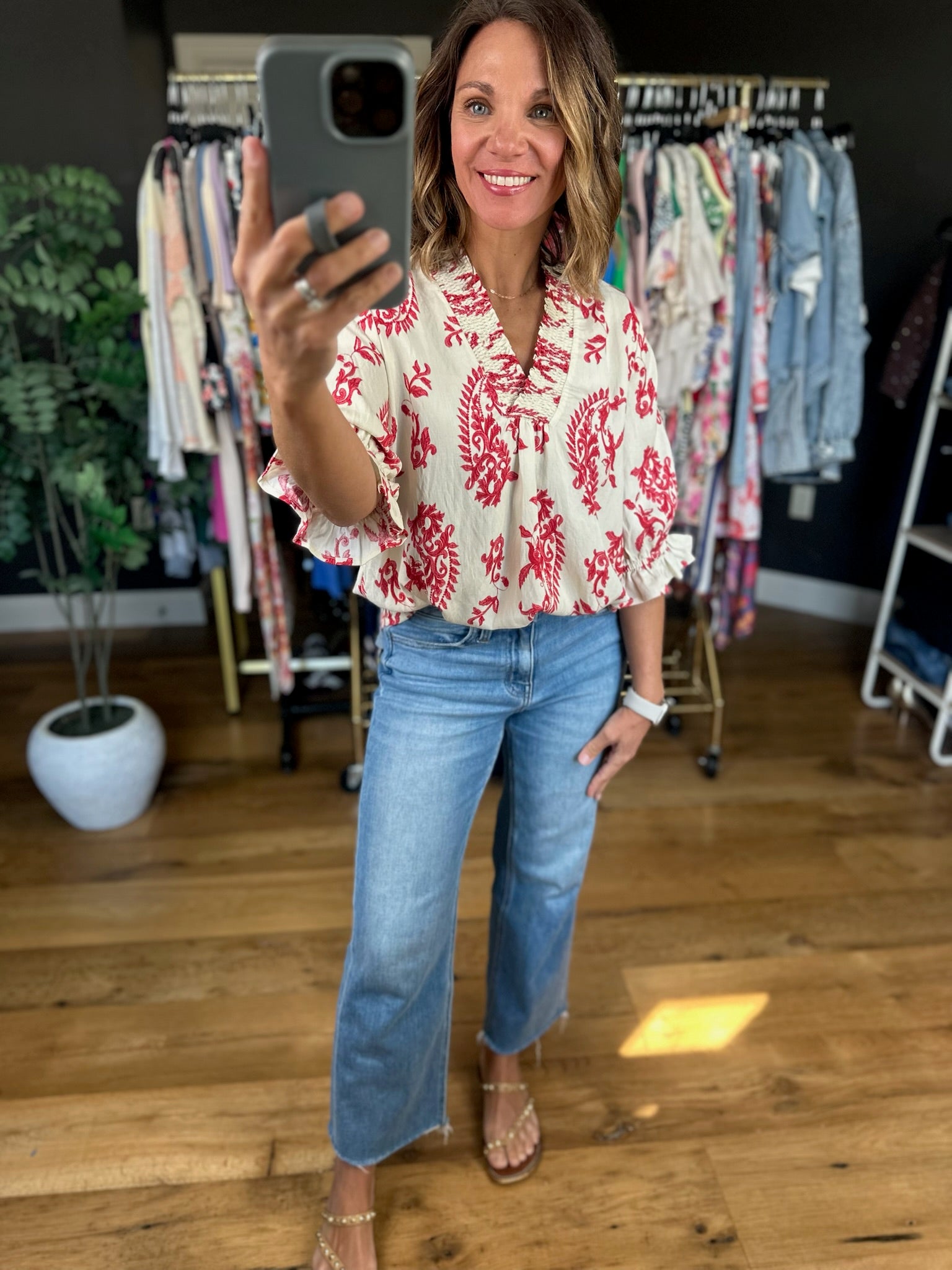 Memories Of You Paisley Top-Short Sleeves-Umgee-Anna Kaytes Boutique, Women's Fashion Boutique in Grinnell, Iowa