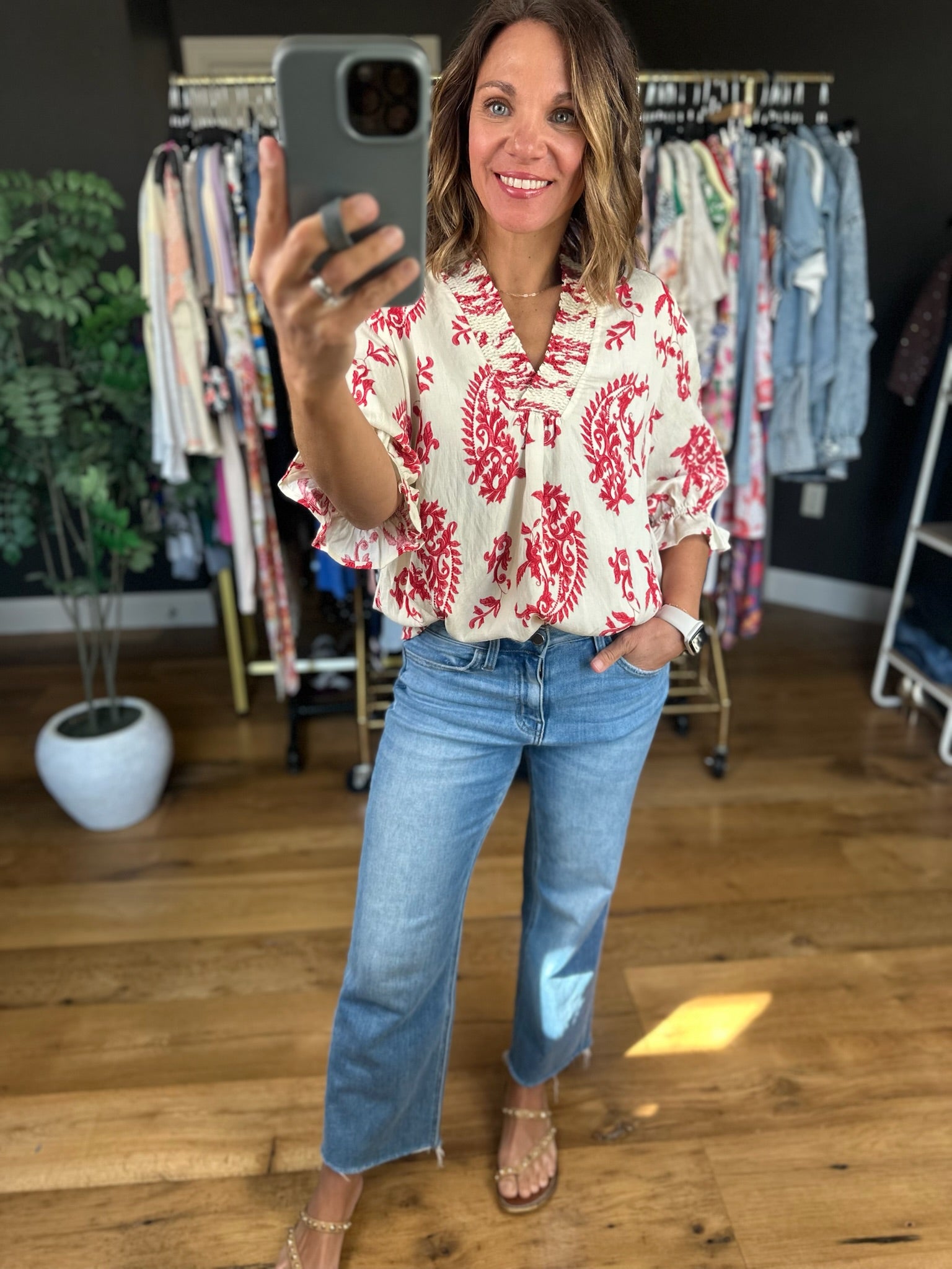 Memories Of You Paisley Top-Short Sleeves-Umgee-Anna Kaytes Boutique, Women's Fashion Boutique in Grinnell, Iowa