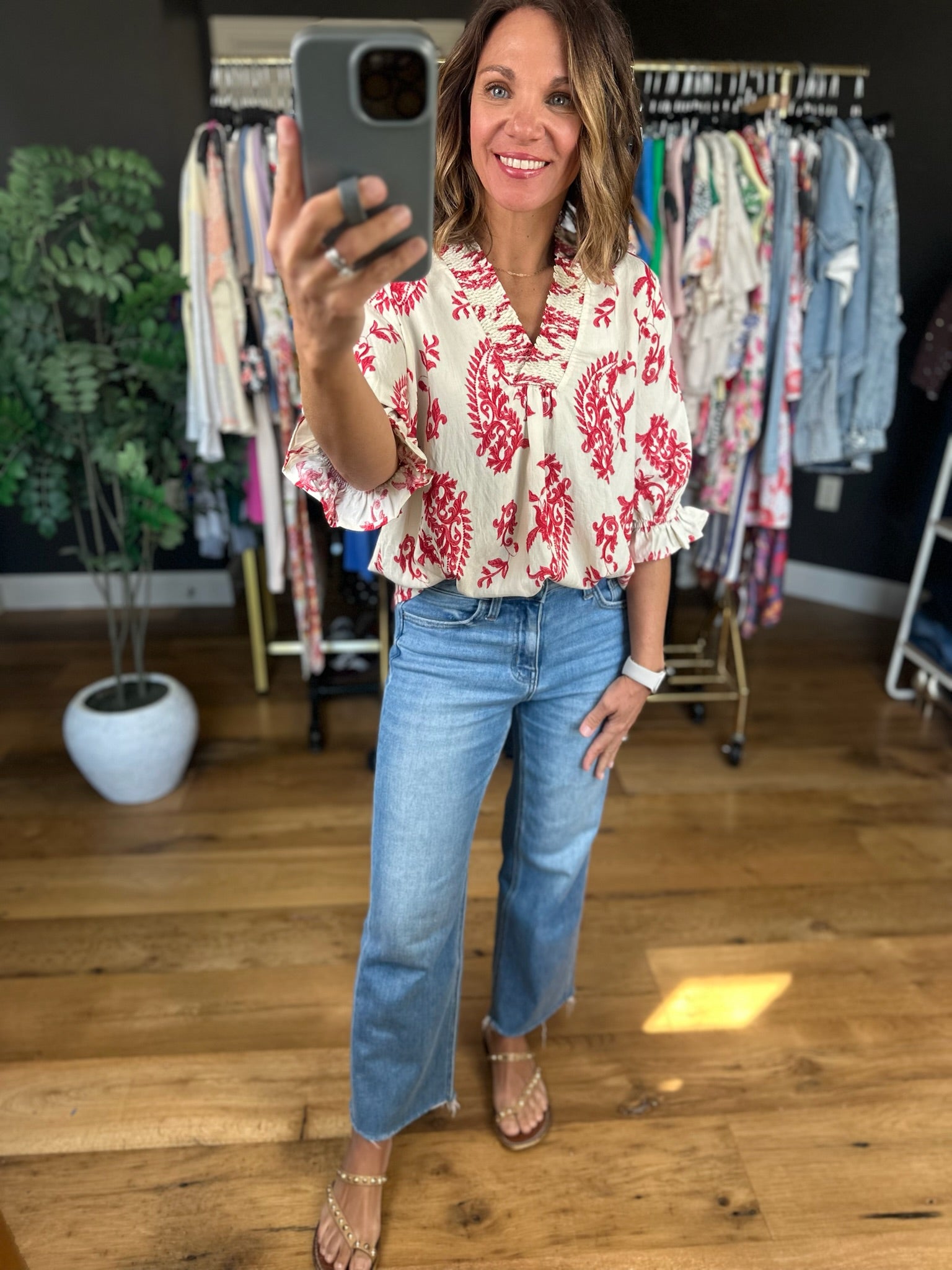 Memories Of You Paisley Top-Short Sleeves-Umgee-Anna Kaytes Boutique, Women's Fashion Boutique in Grinnell, Iowa