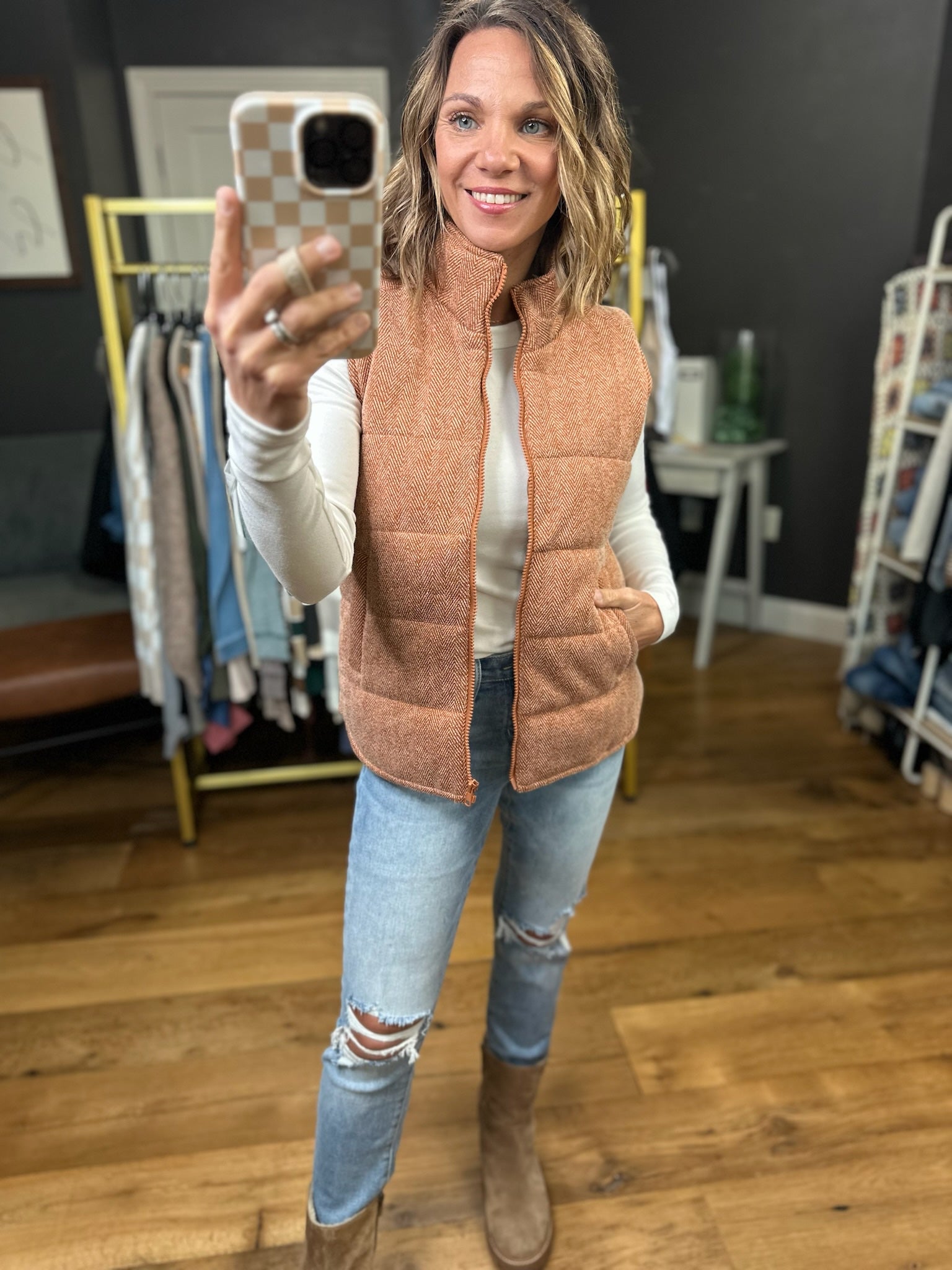 Most Of All Herringbone Vest - Multiple Options-Staccato-Anna Kaytes Boutique, Women's Fashion Boutique in Grinnell, Iowa