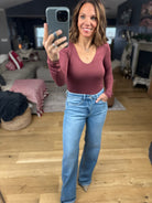 The Sage Double-Lined V-Neck Long Sleeve-Long Sleeves-Wasabi & Mint-Anna Kaytes Boutique, Women's Fashion Boutique in Grinnell, Iowa