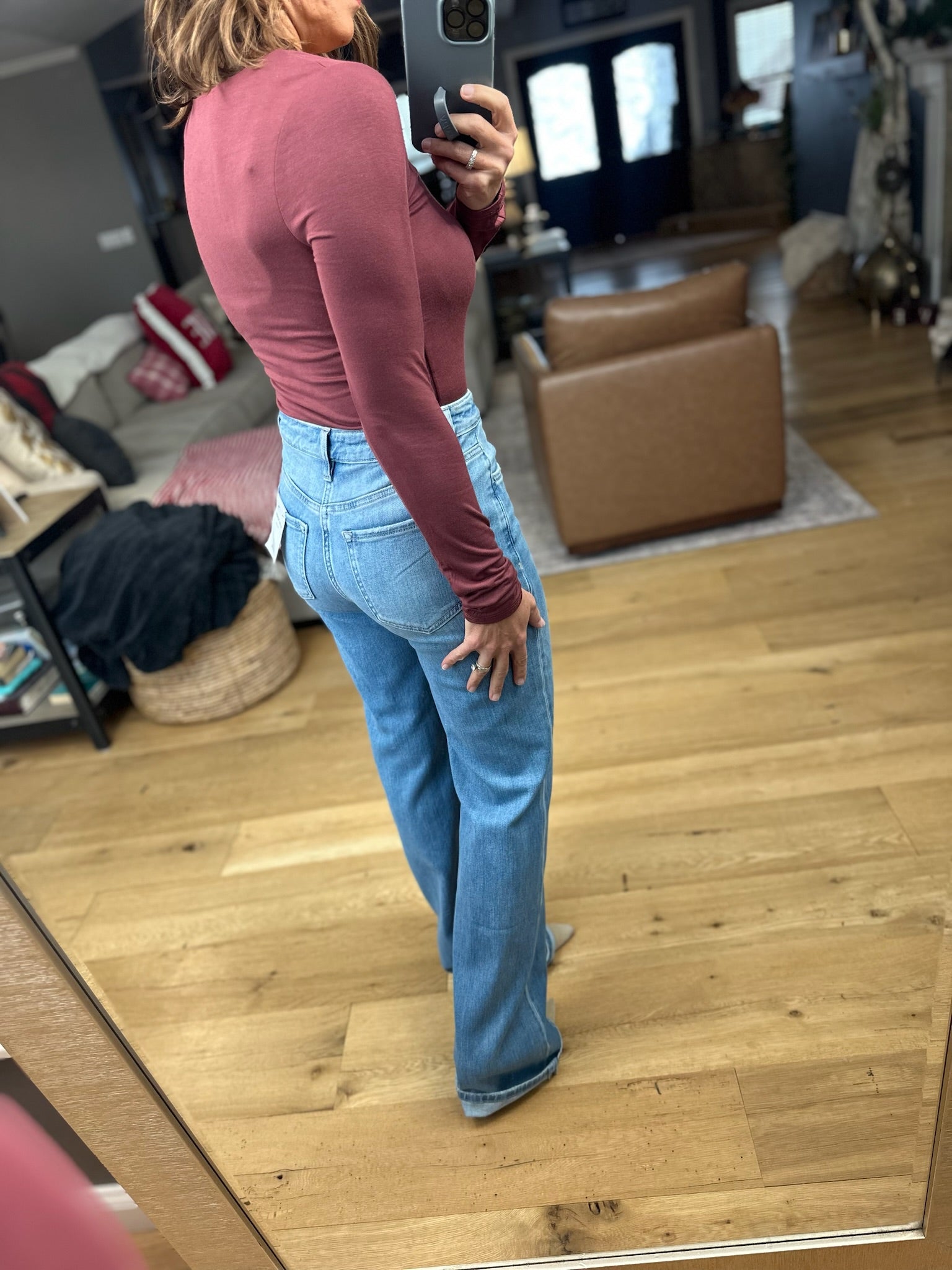 The Sage Double-Lined V-Neck Long Sleeve-Long Sleeves-Wasabi & Mint-Anna Kaytes Boutique, Women's Fashion Boutique in Grinnell, Iowa