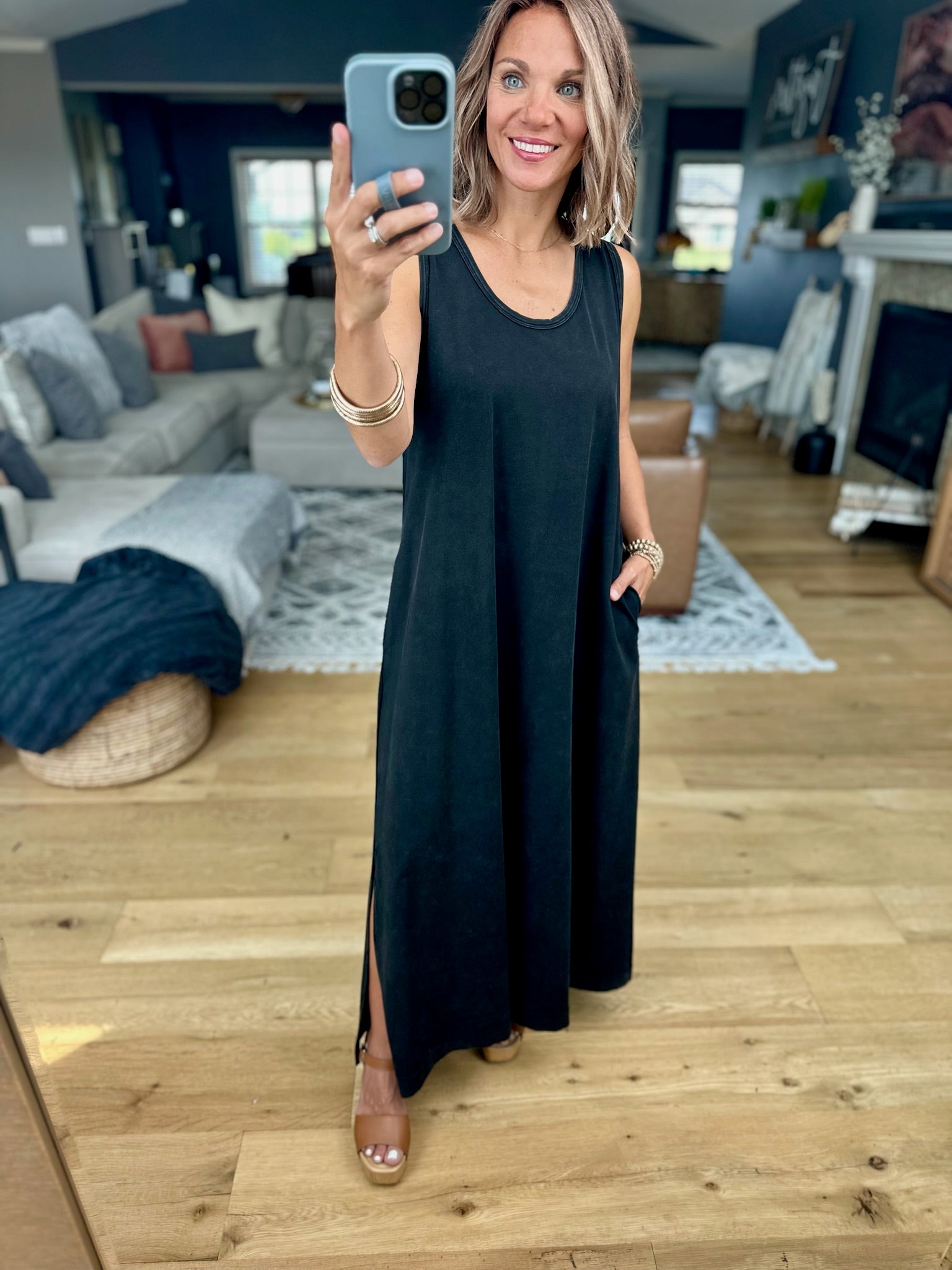 Go Ahead Pocket Maxi Dress - Black-Staccato-Anna Kaytes Boutique, Women's Fashion Boutique in Grinnell, Iowa