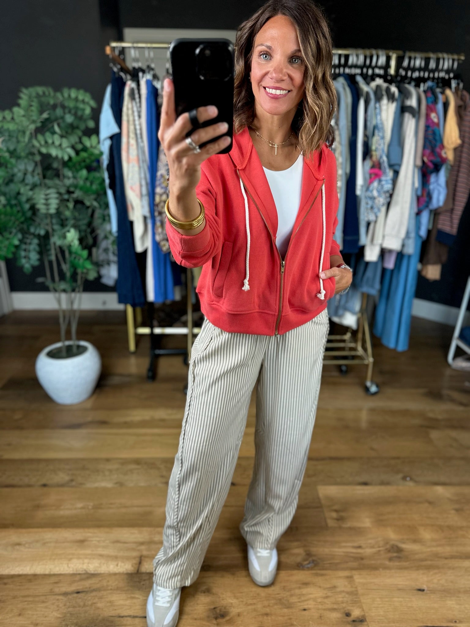 Make It Easy Zip Hoodie-Sweaters-Wishlist-Anna Kaytes Boutique, Women's Fashion Boutique in Grinnell, Iowa