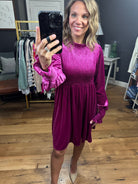 Lover Velour Long Sleeve Dress - Multiple Options-Dresses-Jodifl G10566-Anna Kaytes Boutique, Women's Fashion Boutique in Grinnell, Iowa