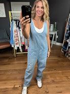 The Nina Pocket Jumpsuit - Denim-Wishlist-Anna Kaytes Boutique, Women's Fashion Boutique in Grinnell, Iowa