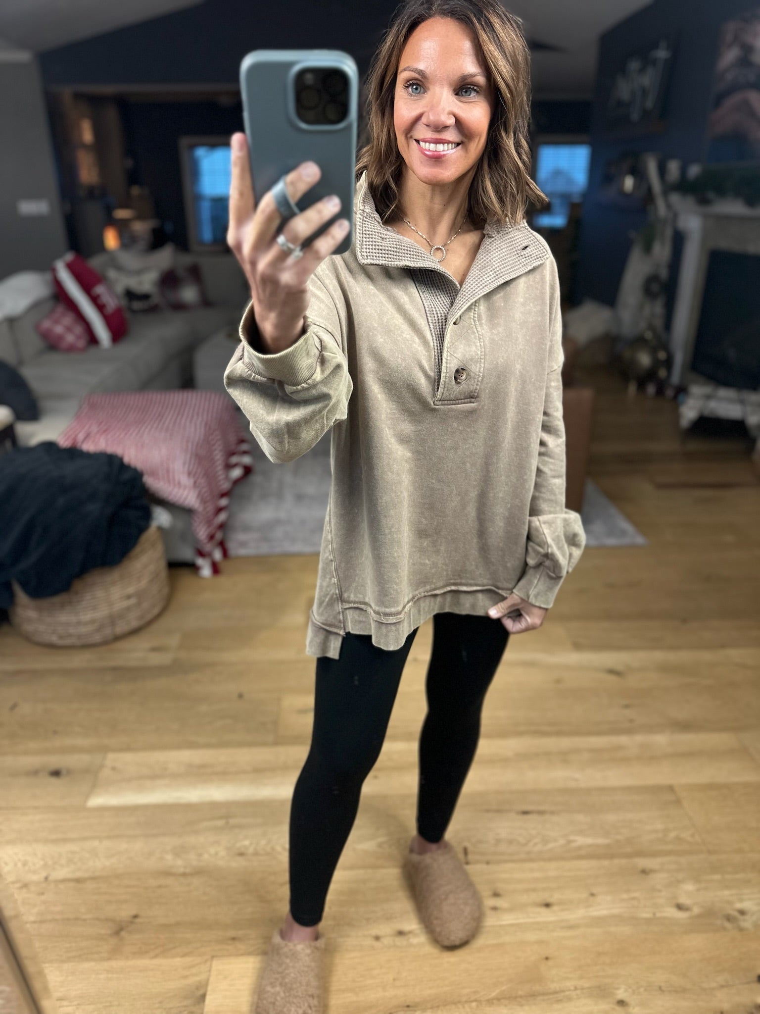 The Best Days Henley-Sweaters-Very J-Anna Kaytes Boutique, Women's Fashion Boutique in Grinnell, Iowa