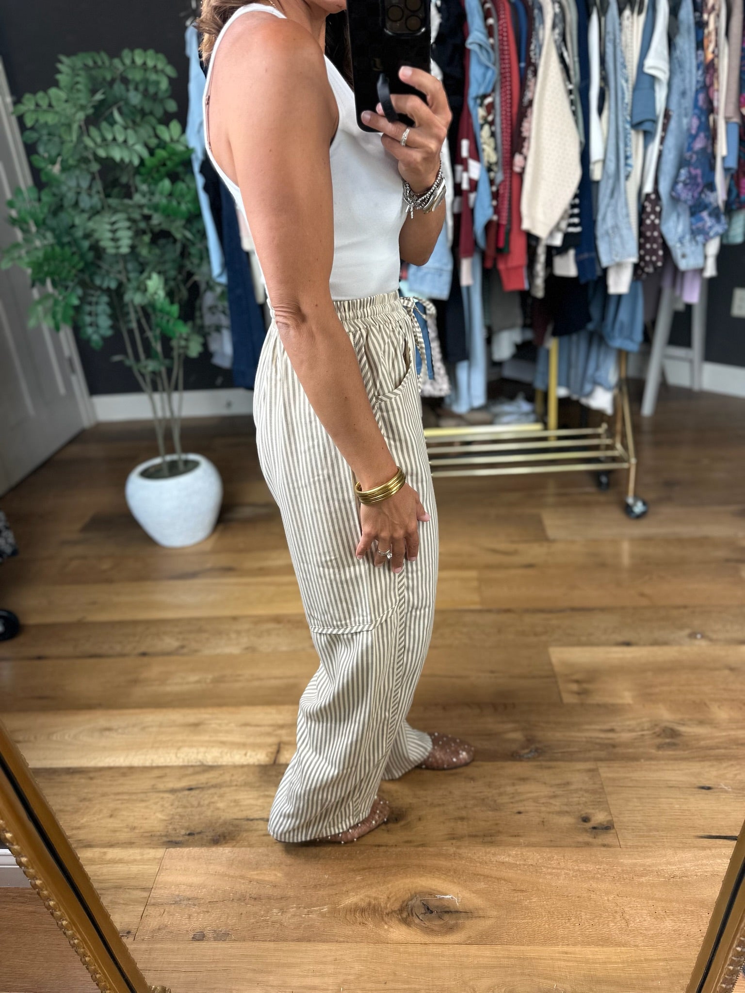 Loving Life Striped Pant-Pants-Wishlist-Anna Kaytes Boutique, Women's Fashion Boutique in Grinnell, Iowa
