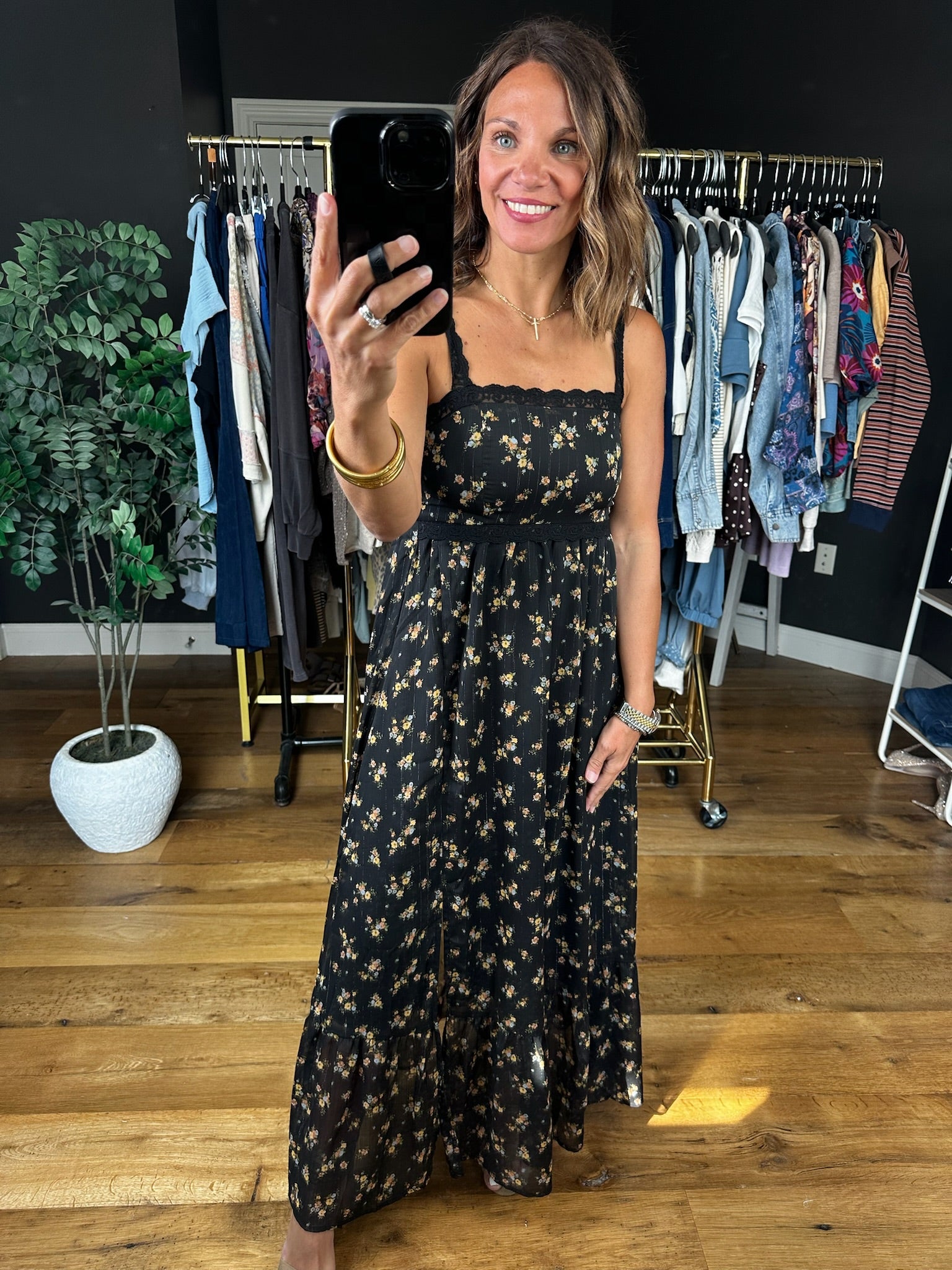 Catching My Breath Floral Dress-Dresses-Blu Pepper-Anna Kaytes Boutique, Women's Fashion Boutique in Grinnell, Iowa