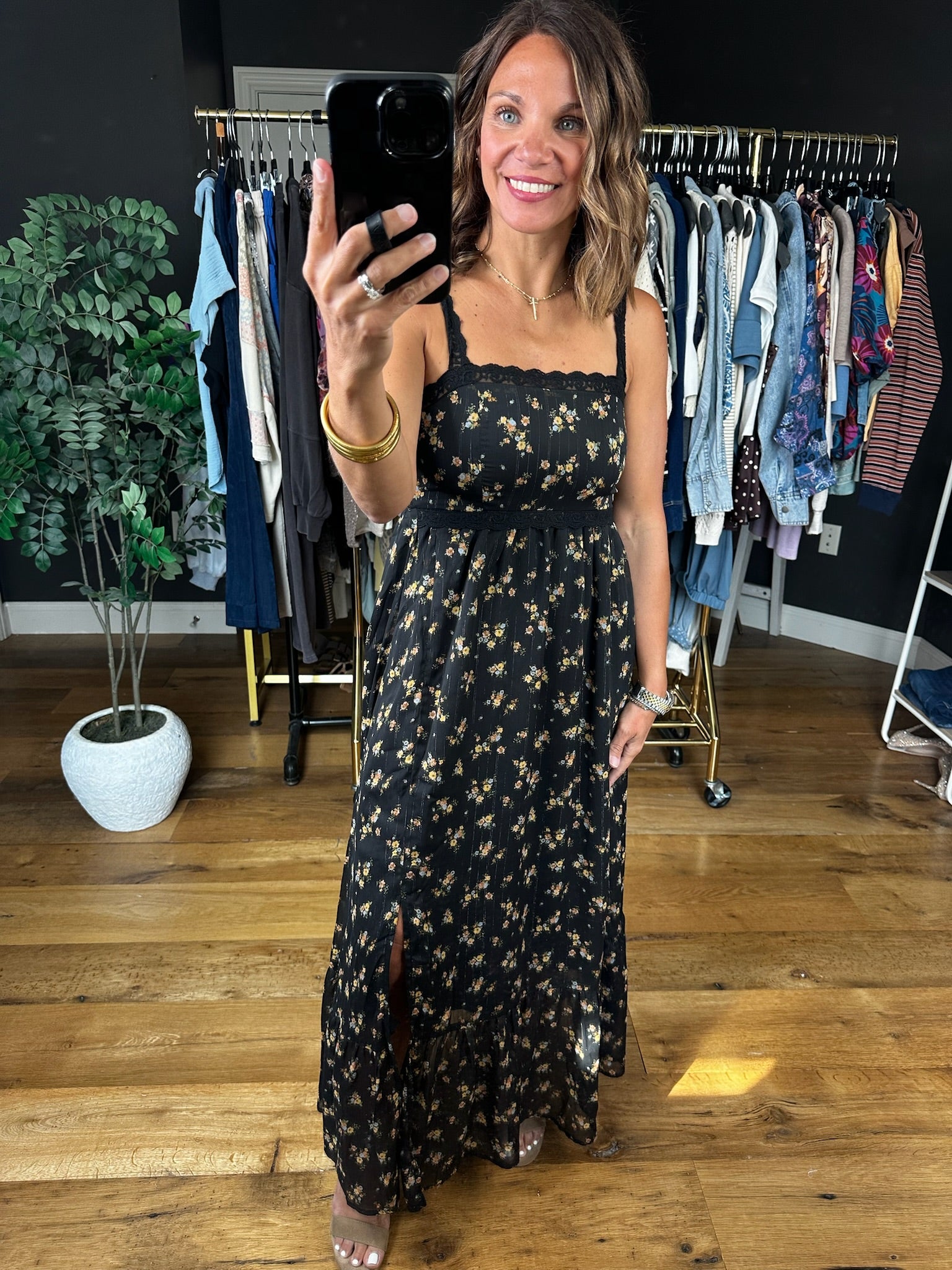 Catching My Breath Floral Dress-Dresses-Blu Pepper-Anna Kaytes Boutique, Women's Fashion Boutique in Grinnell, Iowa