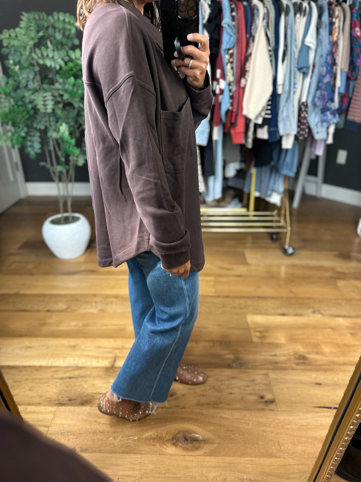 Falling Fast Button Shacket-Jackets-Mono B-Anna Kaytes Boutique, Women's Fashion Boutique in Grinnell, Iowa