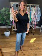 What We Do Boyfriend V-Neck Tee-Short Sleeves-Zenana-Anna Kaytes Boutique, Women's Fashion Boutique in Grinnell, Iowa