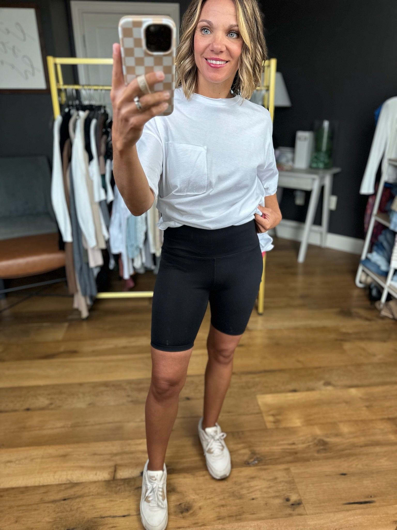 No Time Waisted Bike Short - Black-Mono B-Anna Kaytes Boutique, Women's Fashion Boutique in Grinnell, Iowa