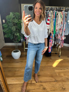 What We Do Boyfriend V-Neck Tee-Short Sleeves-Zenana-Anna Kaytes Boutique, Women's Fashion Boutique in Grinnell, Iowa
