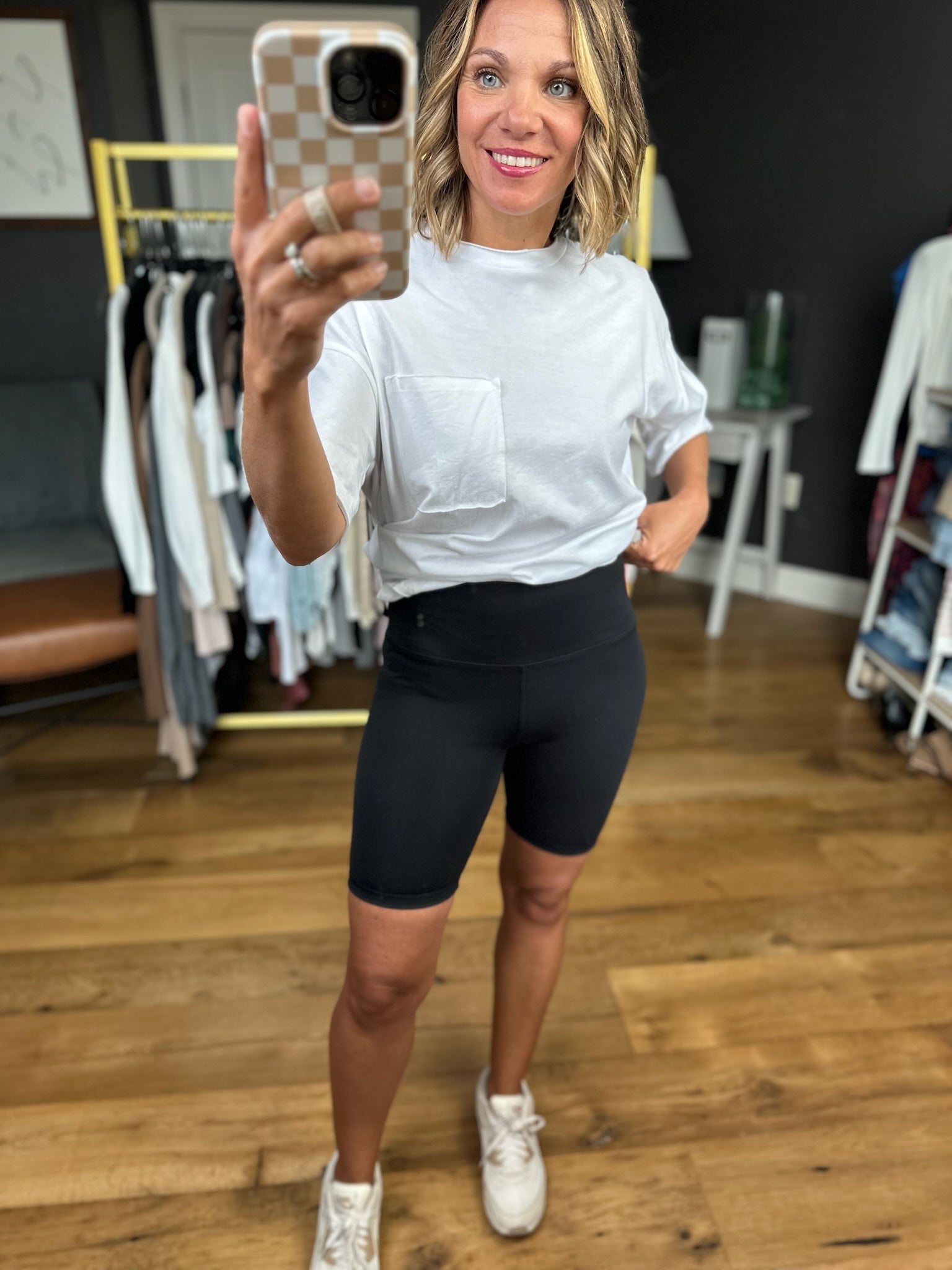 No Time Waisted Bike Short - Black-Mono B-Anna Kaytes Boutique, Women's Fashion Boutique in Grinnell, Iowa