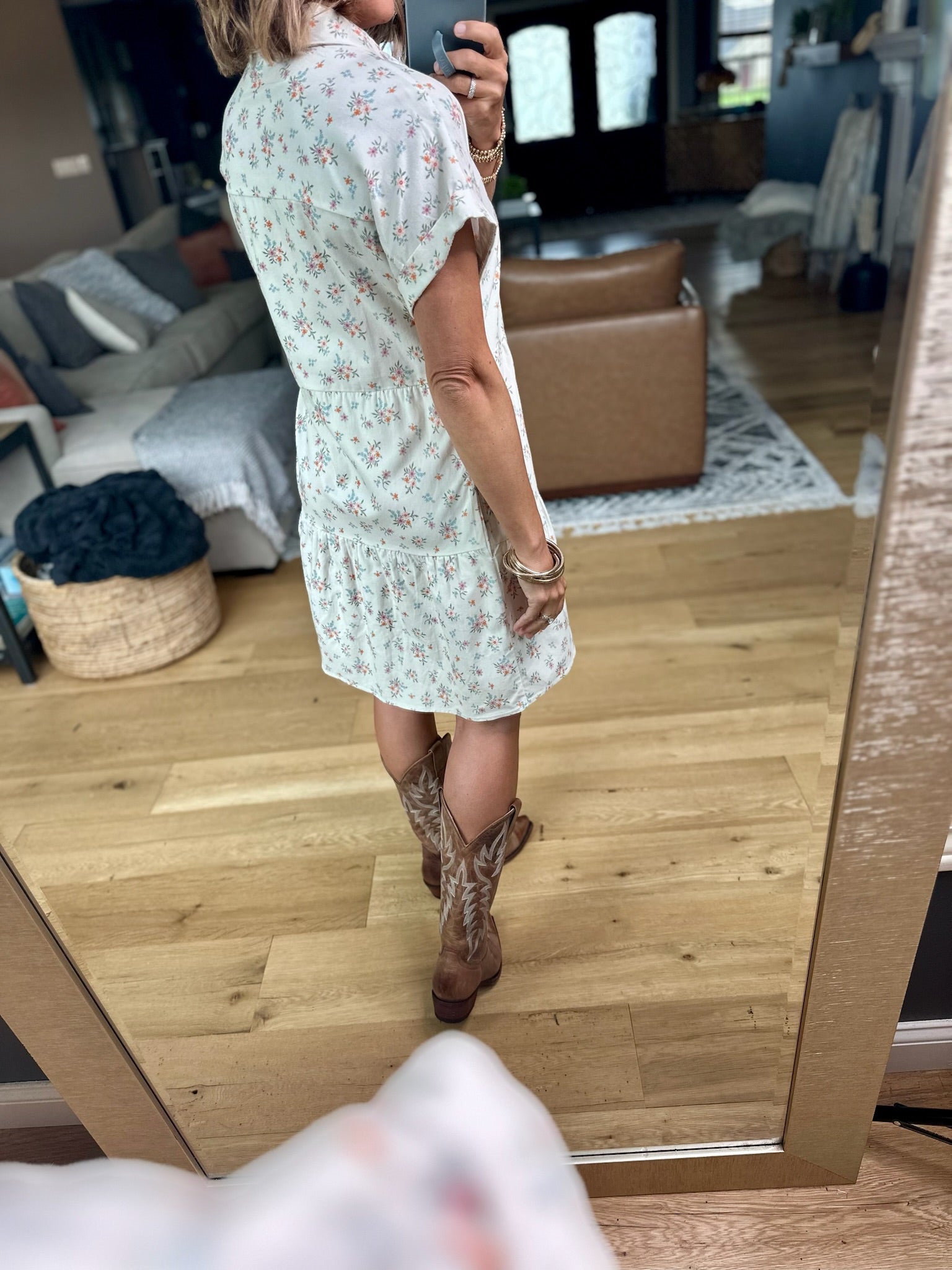 Back In The Country Floral Button-Down Dress-Wishlist-Anna Kaytes Boutique, Women's Fashion Boutique in Grinnell, Iowa