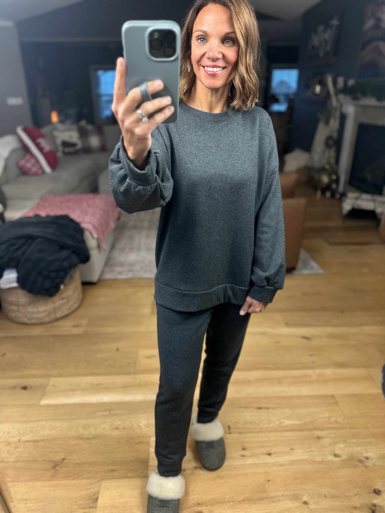 Home Alone Soft-Lining Lounge Set-Sweaters-Cherish-Anna Kaytes Boutique, Women's Fashion Boutique in Grinnell, Iowa