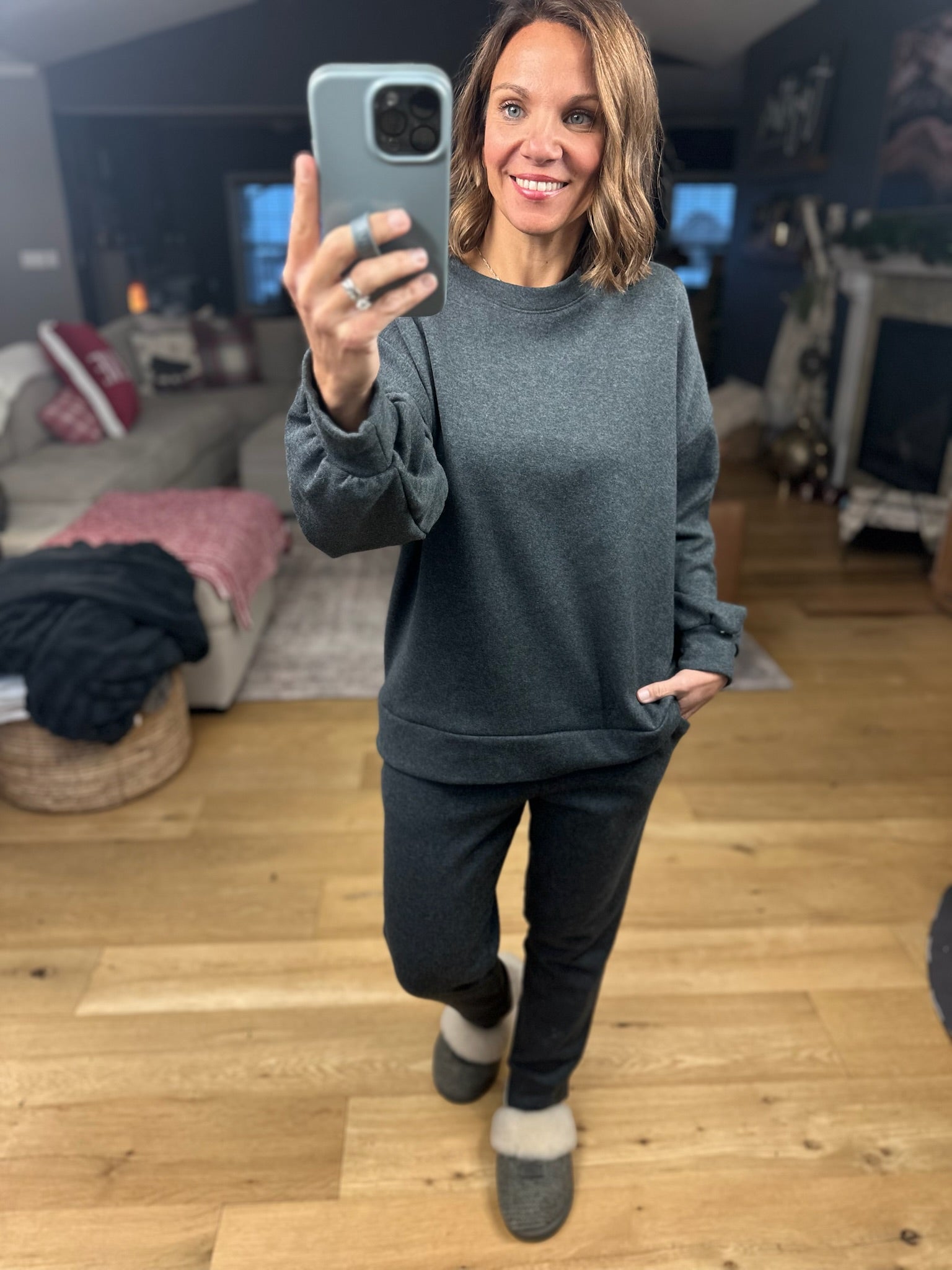 Home Alone Soft-Lining Lounge Set-Sweaters-Cherish-Anna Kaytes Boutique, Women's Fashion Boutique in Grinnell, Iowa