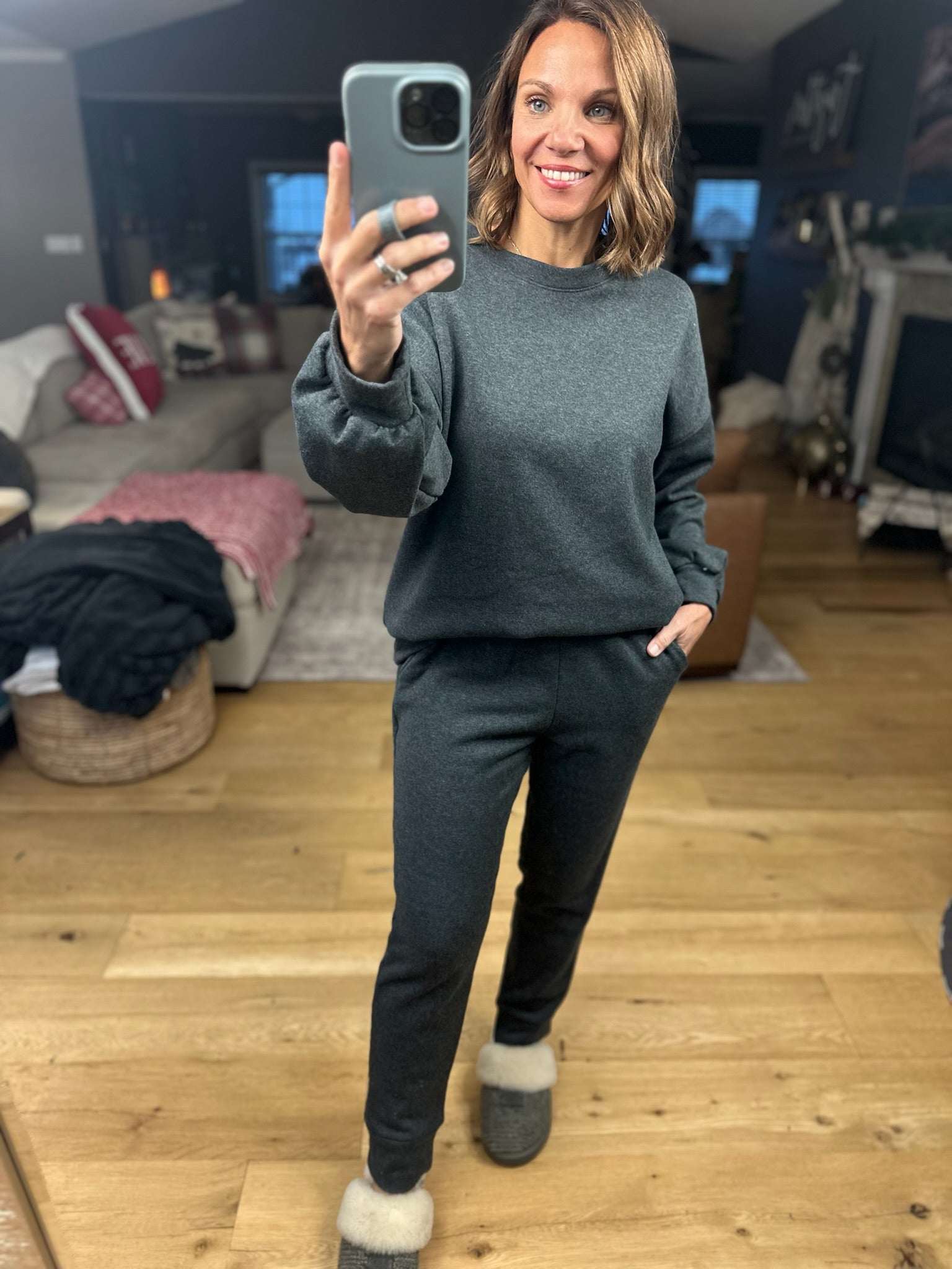 Home Alone Soft-Lining Lounge Set-Sweaters-Cherish-Anna Kaytes Boutique, Women's Fashion Boutique in Grinnell, Iowa