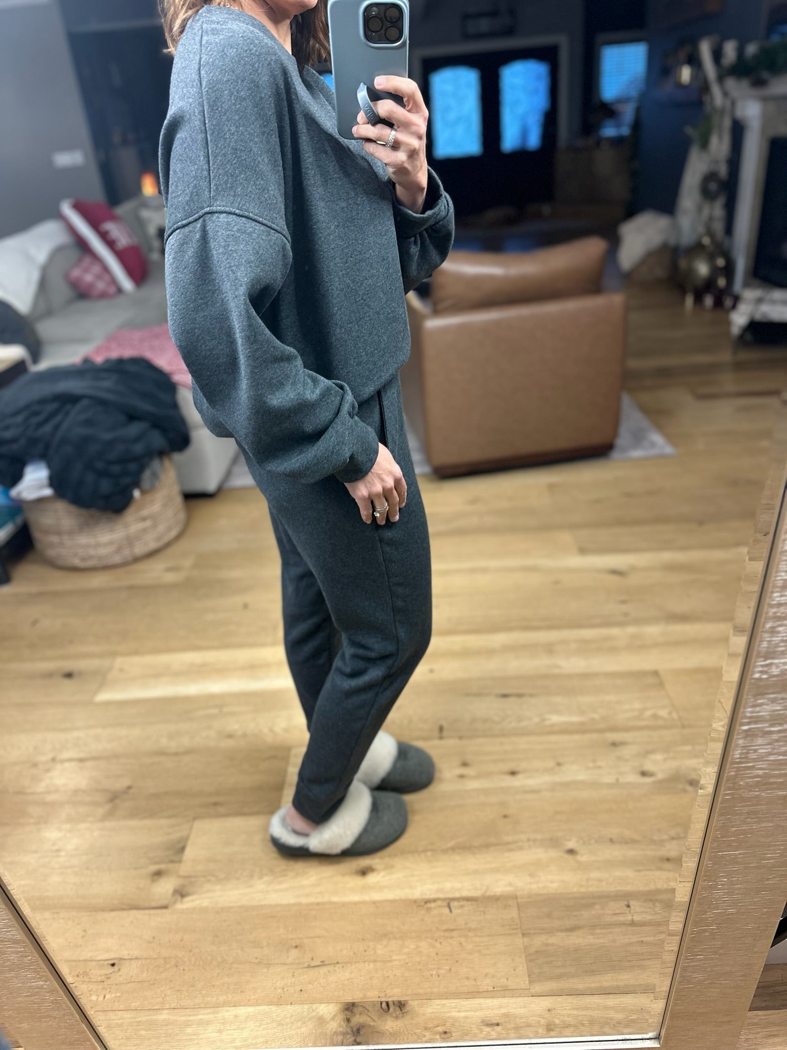 Home Alone Soft-Lining Lounge Set-Sweaters-Cherish-Anna Kaytes Boutique, Women's Fashion Boutique in Grinnell, Iowa