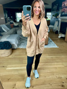 Heading Out Sweatshirt Cardigan-Mono B-Anna Kaytes Boutique, Women's Fashion Boutique in Grinnell, Iowa