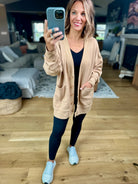 Heading Out Sweatshirt Cardigan-Mono B-Anna Kaytes Boutique, Women's Fashion Boutique in Grinnell, Iowa