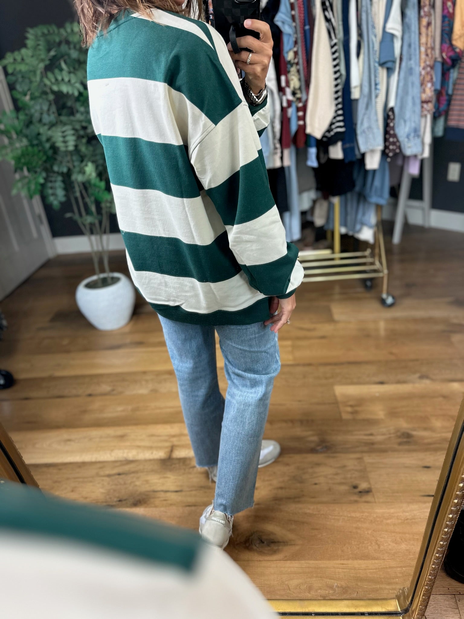 My Hero Oversized Wide Stripe Crewneck - Multiple colors-Sweaters-JOA-Anna Kaytes Boutique, Women's Fashion Boutique in Grinnell, Iowa