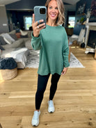 Make It Happen Waffle Long Sleeve Top-Mono B-Anna Kaytes Boutique, Women's Fashion Boutique in Grinnell, Iowa