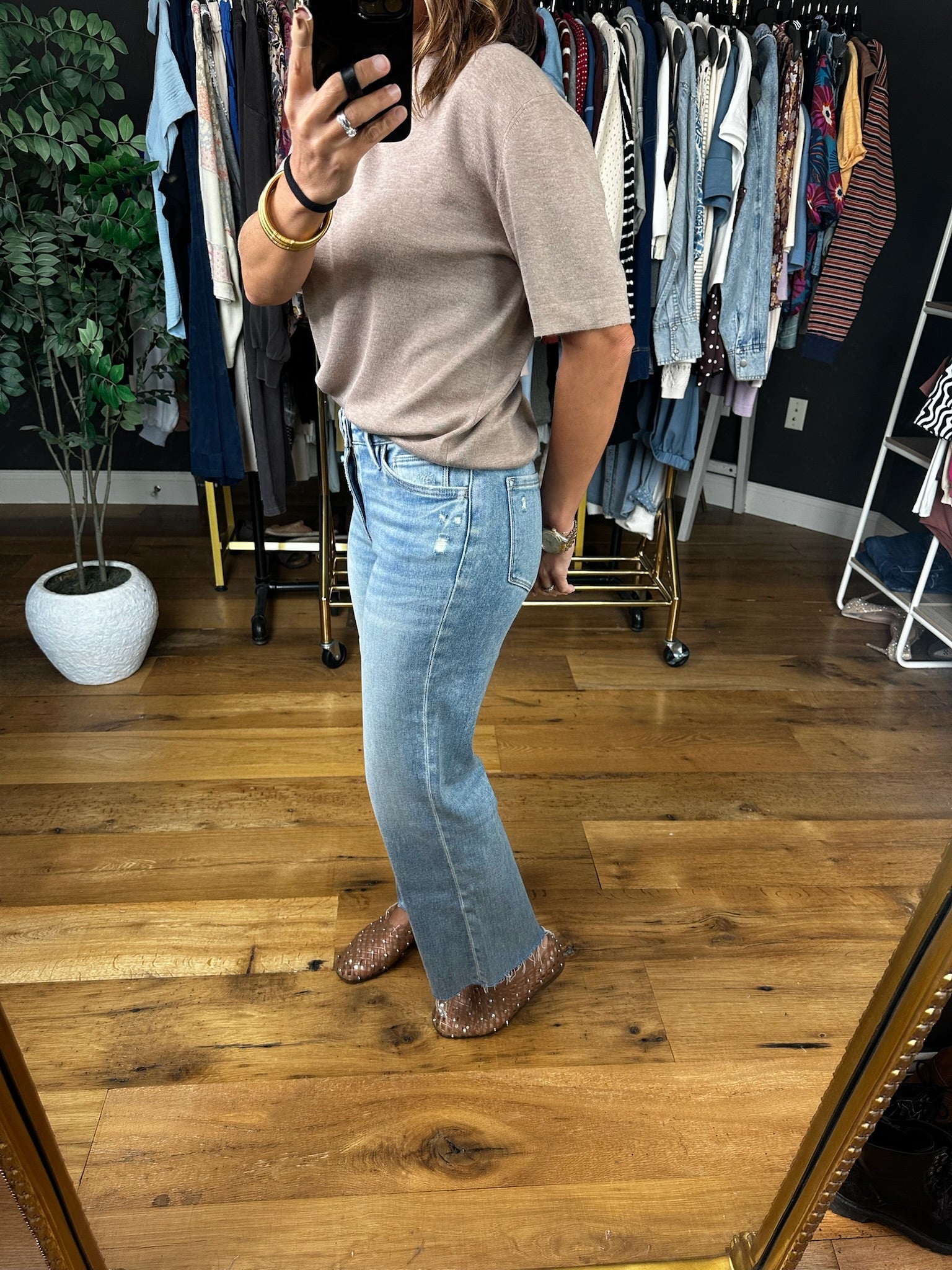 The Claudia Mid-Rise Crop Denim-Jeans-Flying Monkey-Anna Kaytes Boutique, Women's Fashion Boutique in Grinnell, Iowa