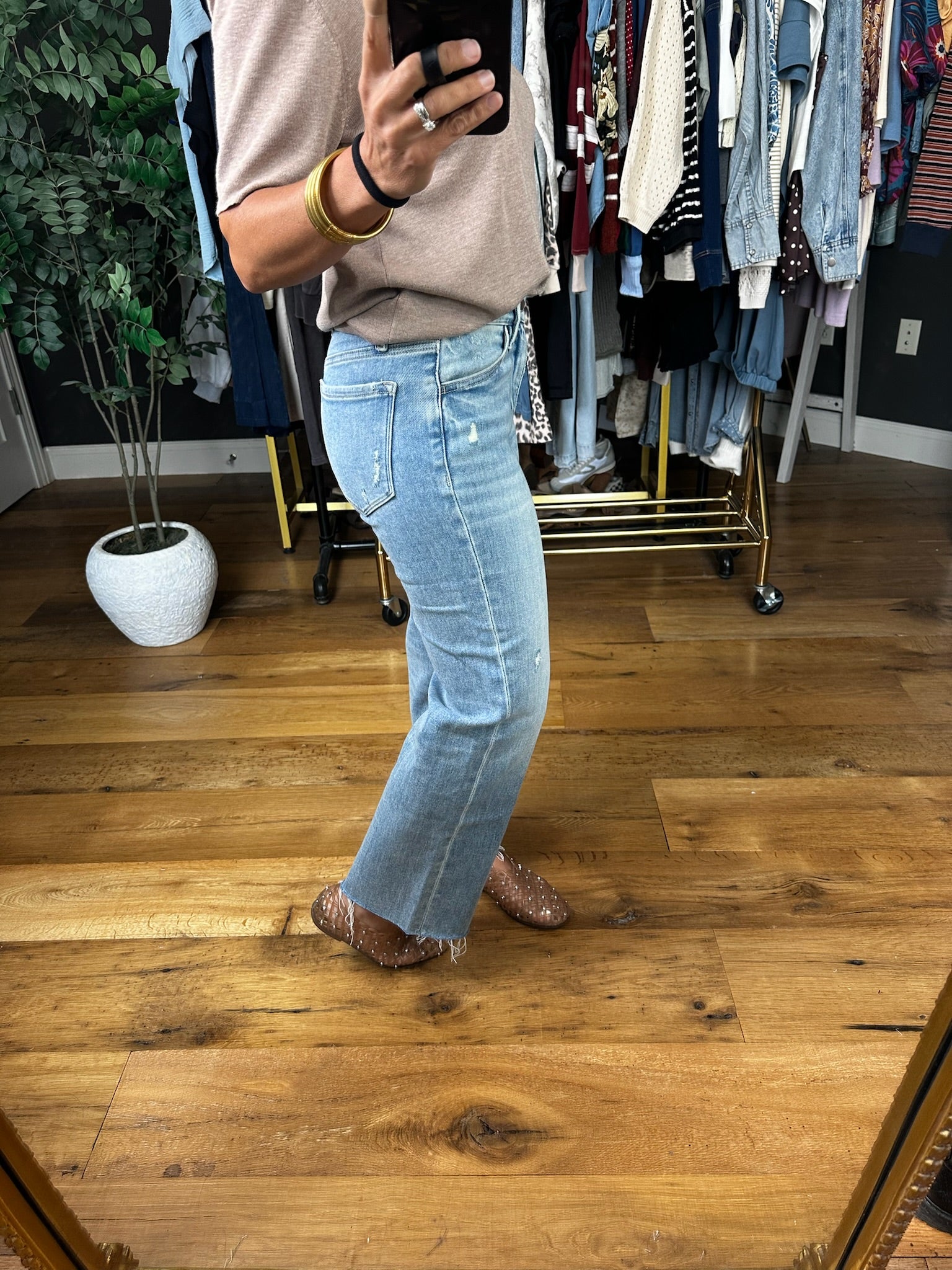 The Claudia Mid-Rise Crop Denim-Jeans-Flying Monkey-Anna Kaytes Boutique, Women's Fashion Boutique in Grinnell, Iowa