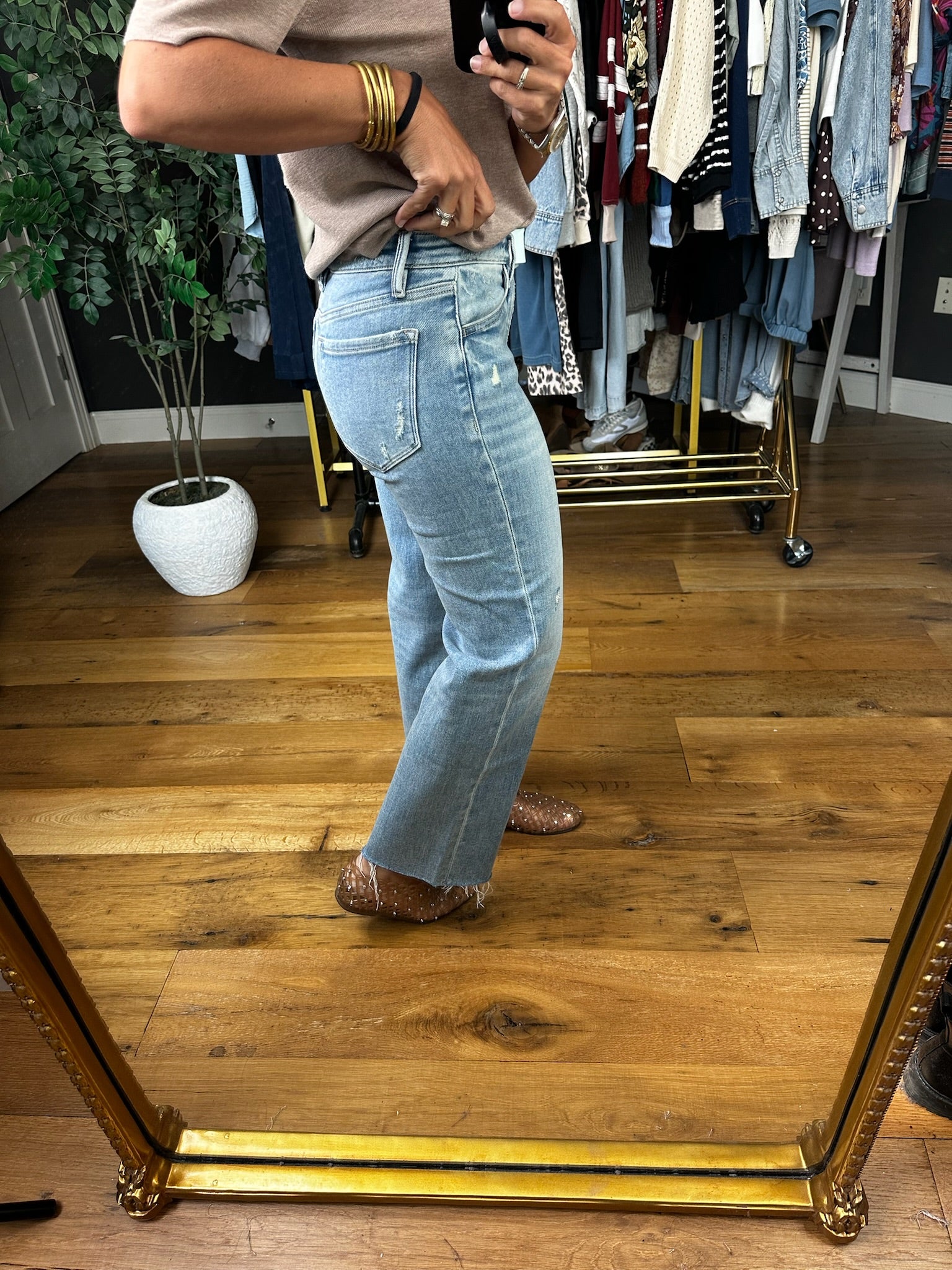The Claudia Mid-Rise Crop Denim-Jeans-Flying Monkey-Anna Kaytes Boutique, Women's Fashion Boutique in Grinnell, Iowa