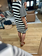 Talk About It Striped Collar Dress-Entro-Anna Kaytes Boutique, Women's Fashion Boutique in Grinnell, Iowa