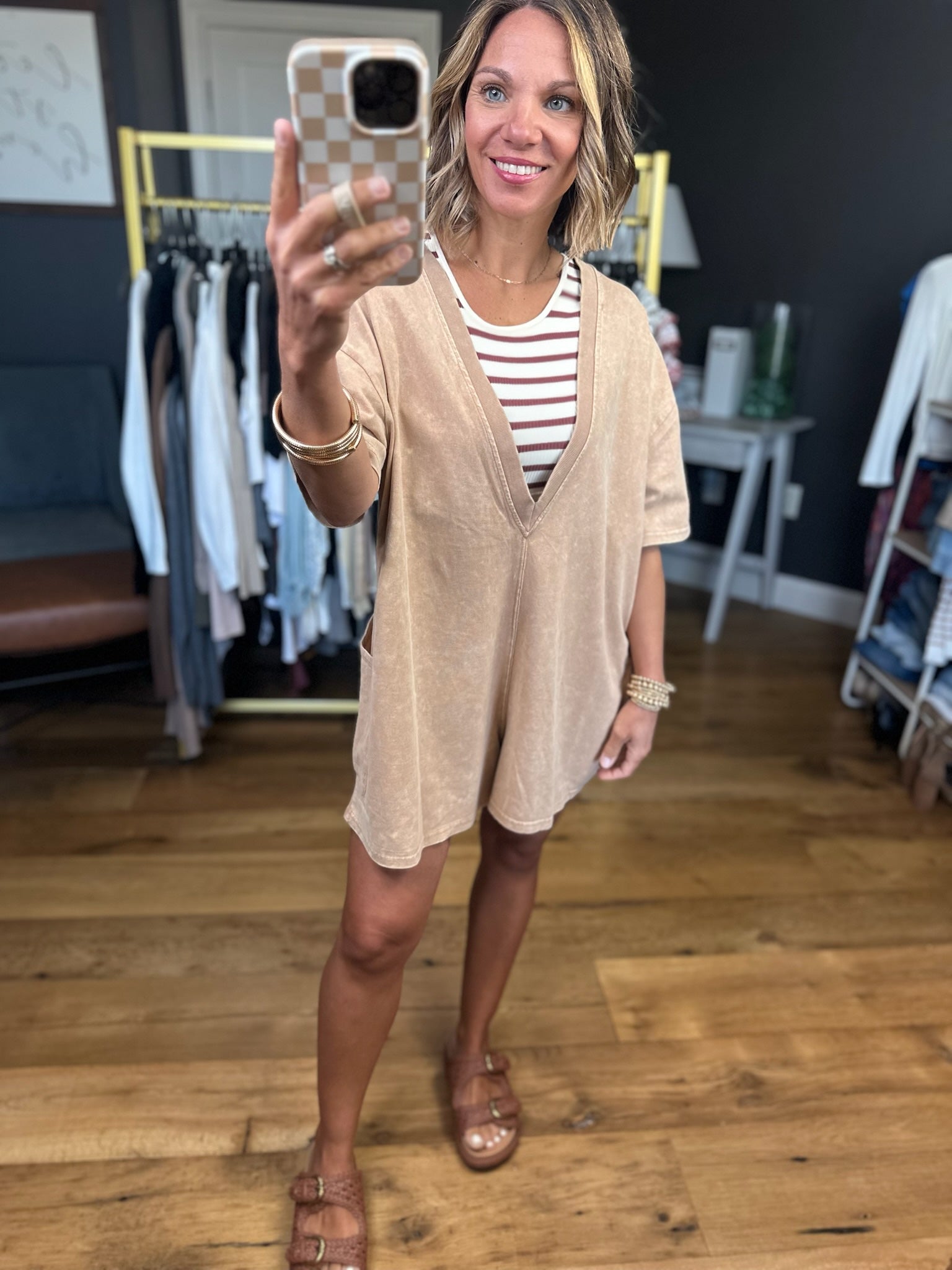 Keeping Tabs Pocket Romper - Multiple Options-Eesome-Anna Kaytes Boutique, Women's Fashion Boutique in Grinnell, Iowa