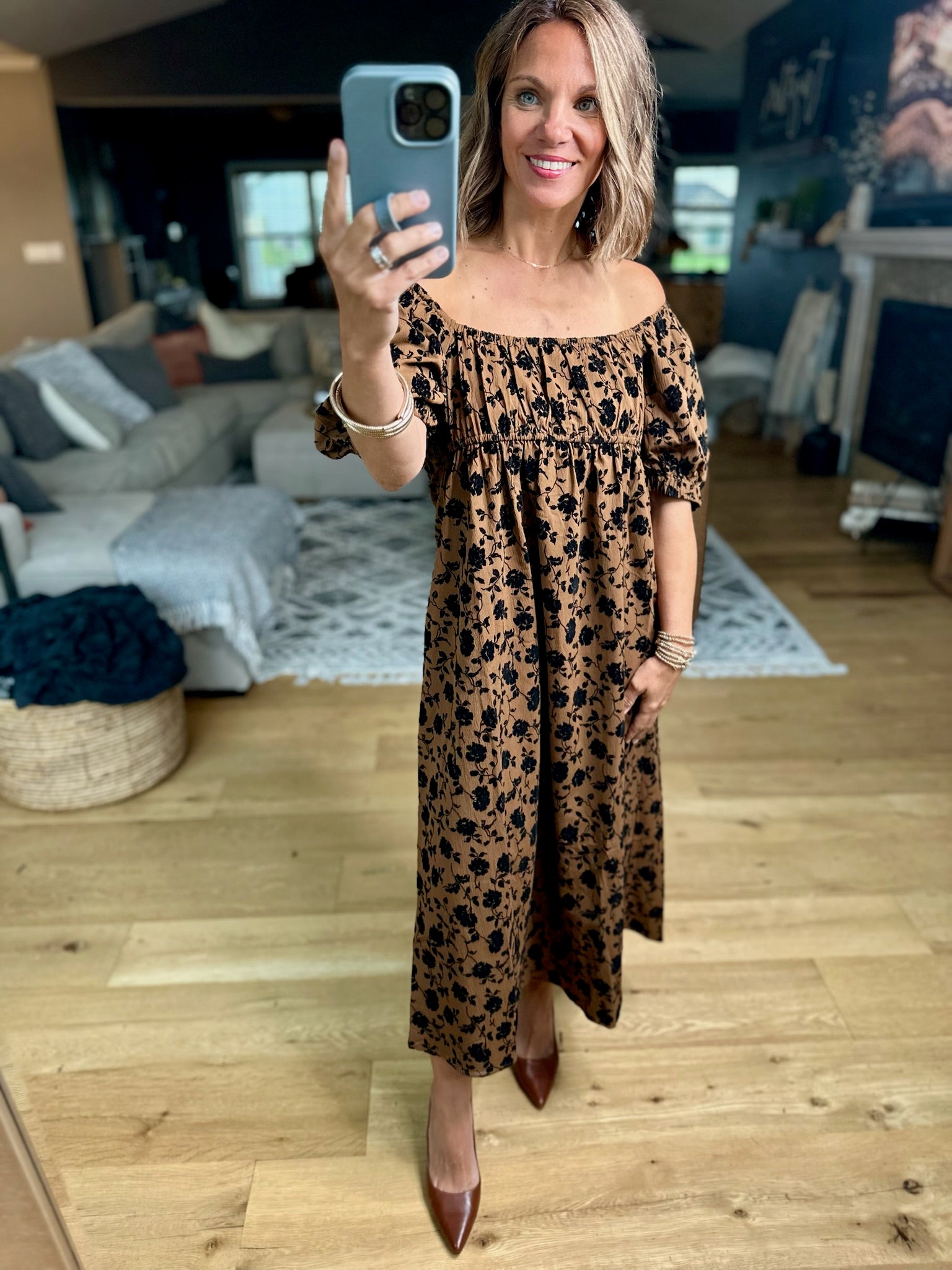 Soon To Be Off-Shoulder Dress-Wishlist-Anna Kaytes Boutique, Women's Fashion Boutique in Grinnell, Iowa