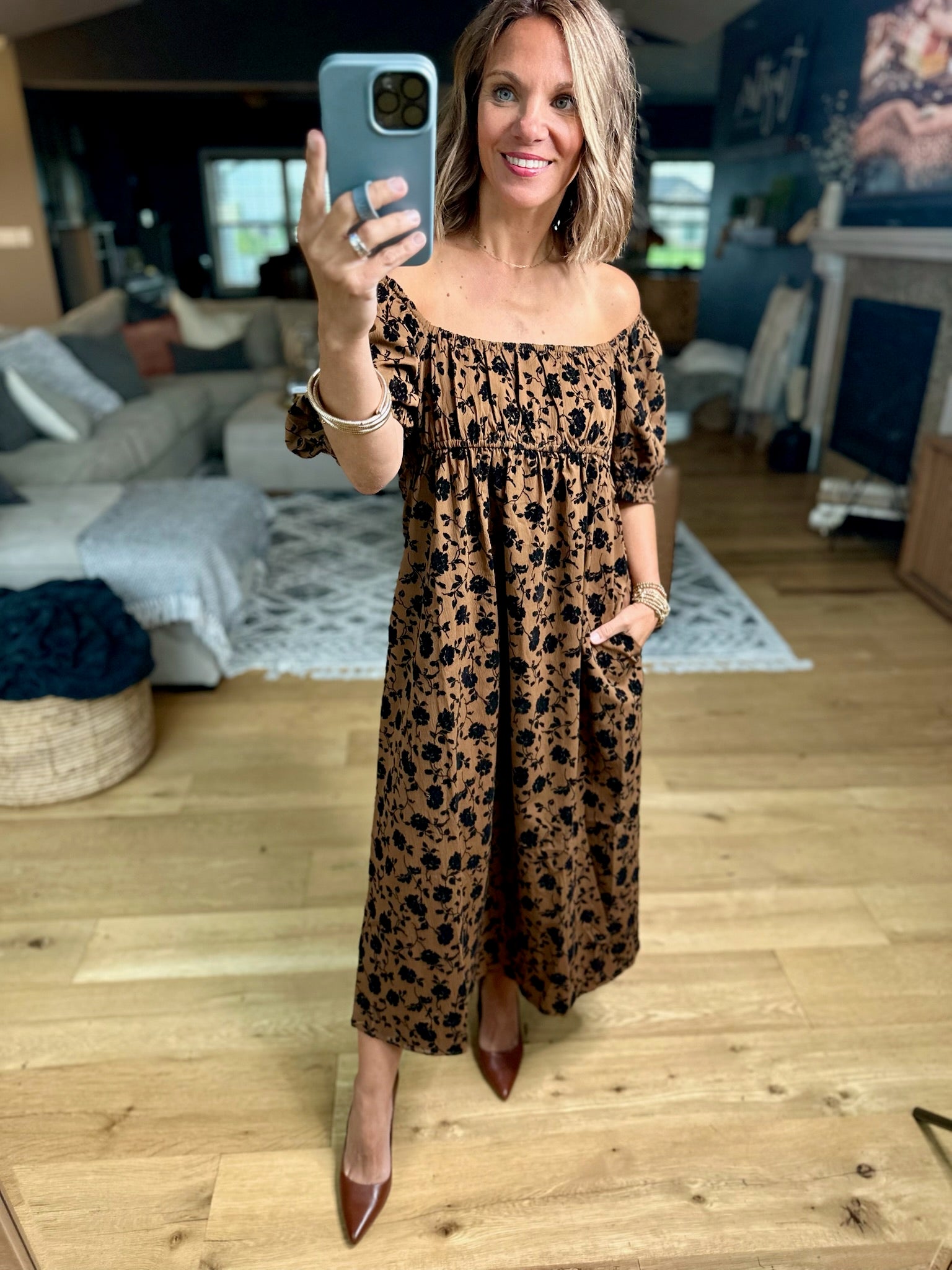 Soon To Be Off-Shoulder Dress-Wishlist-Anna Kaytes Boutique, Women's Fashion Boutique in Grinnell, Iowa