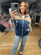 Tell Me Something Good Sherpa Zip Jacket-Jackets-Hem & Thread-Anna Kaytes Boutique, Women's Fashion Boutique in Grinnell, Iowa