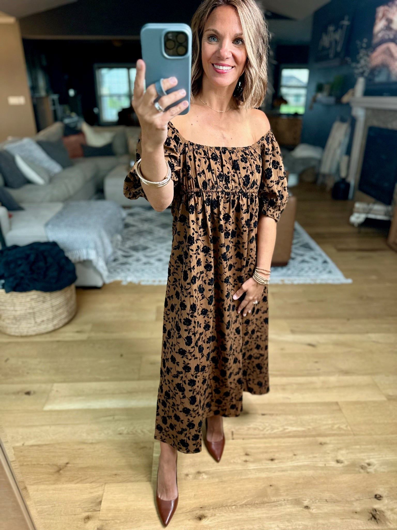 Soon To Be Off-Shoulder Dress-Wishlist-Anna Kaytes Boutique, Women's Fashion Boutique in Grinnell, Iowa
