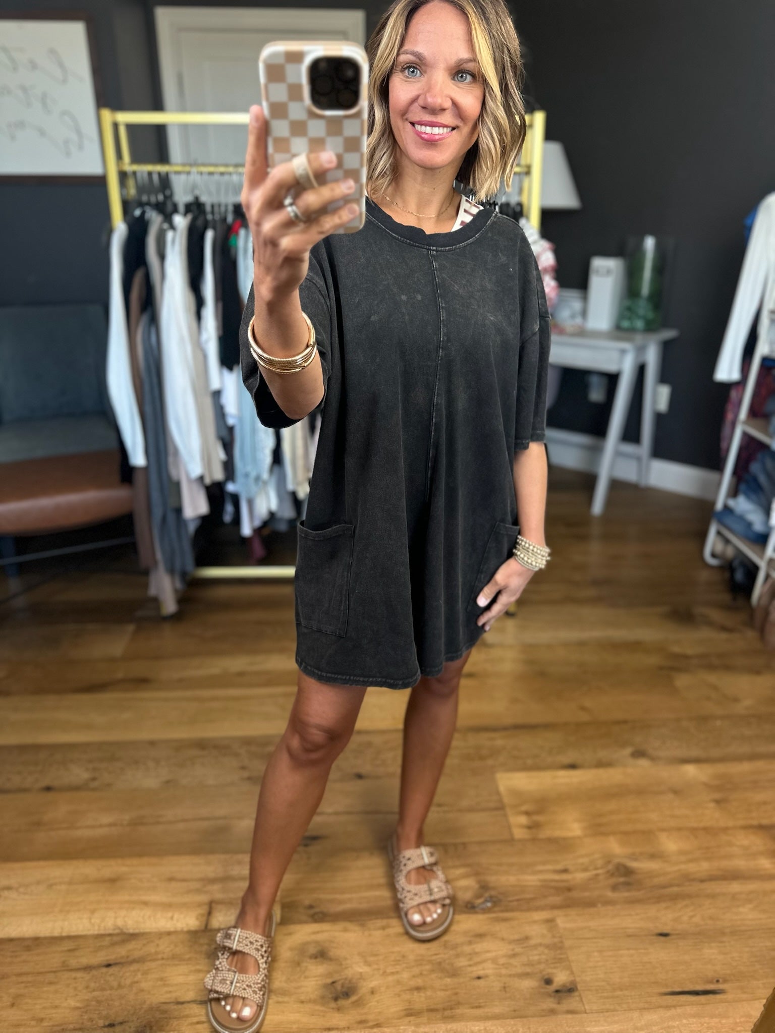 Keeping Tabs Pocket Romper - Multiple Options-Eesome-Anna Kaytes Boutique, Women's Fashion Boutique in Grinnell, Iowa