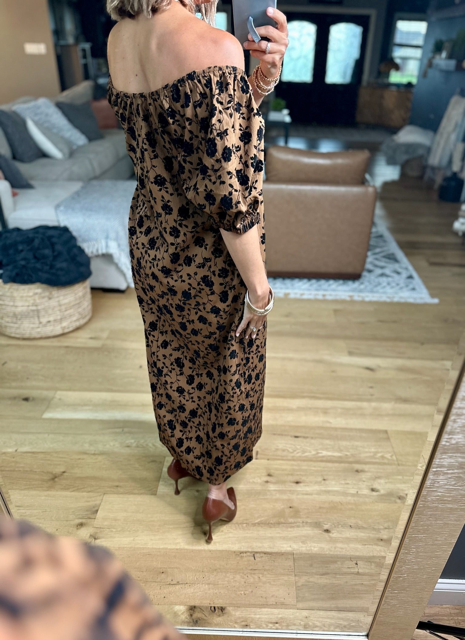 Soon To Be Off-Shoulder Dress-Wishlist-Anna Kaytes Boutique, Women's Fashion Boutique in Grinnell, Iowa