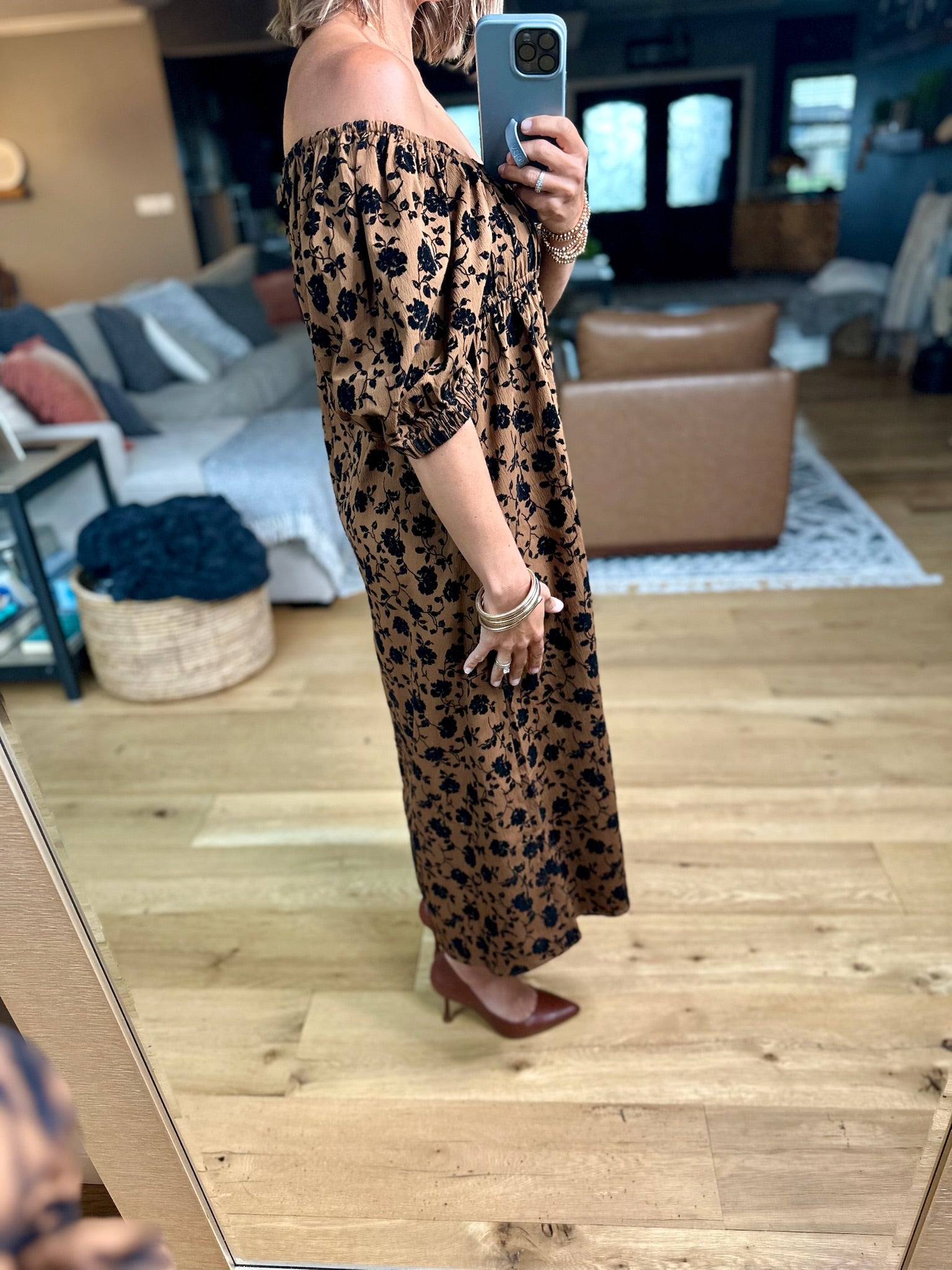 Soon To Be Off-Shoulder Dress-Wishlist-Anna Kaytes Boutique, Women's Fashion Boutique in Grinnell, Iowa