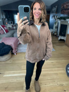 The Rosie Barn Jacket-Jackets-Olivaceous-Anna Kaytes Boutique, Women's Fashion Boutique in Grinnell, Iowa