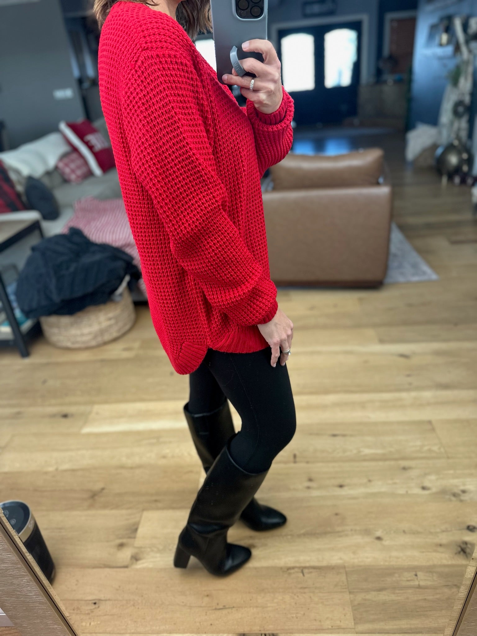 Off The Hook Classic Knit Crew Sweater-Sweaters-Zenana-Anna Kaytes Boutique, Women's Fashion Boutique in Grinnell, Iowa