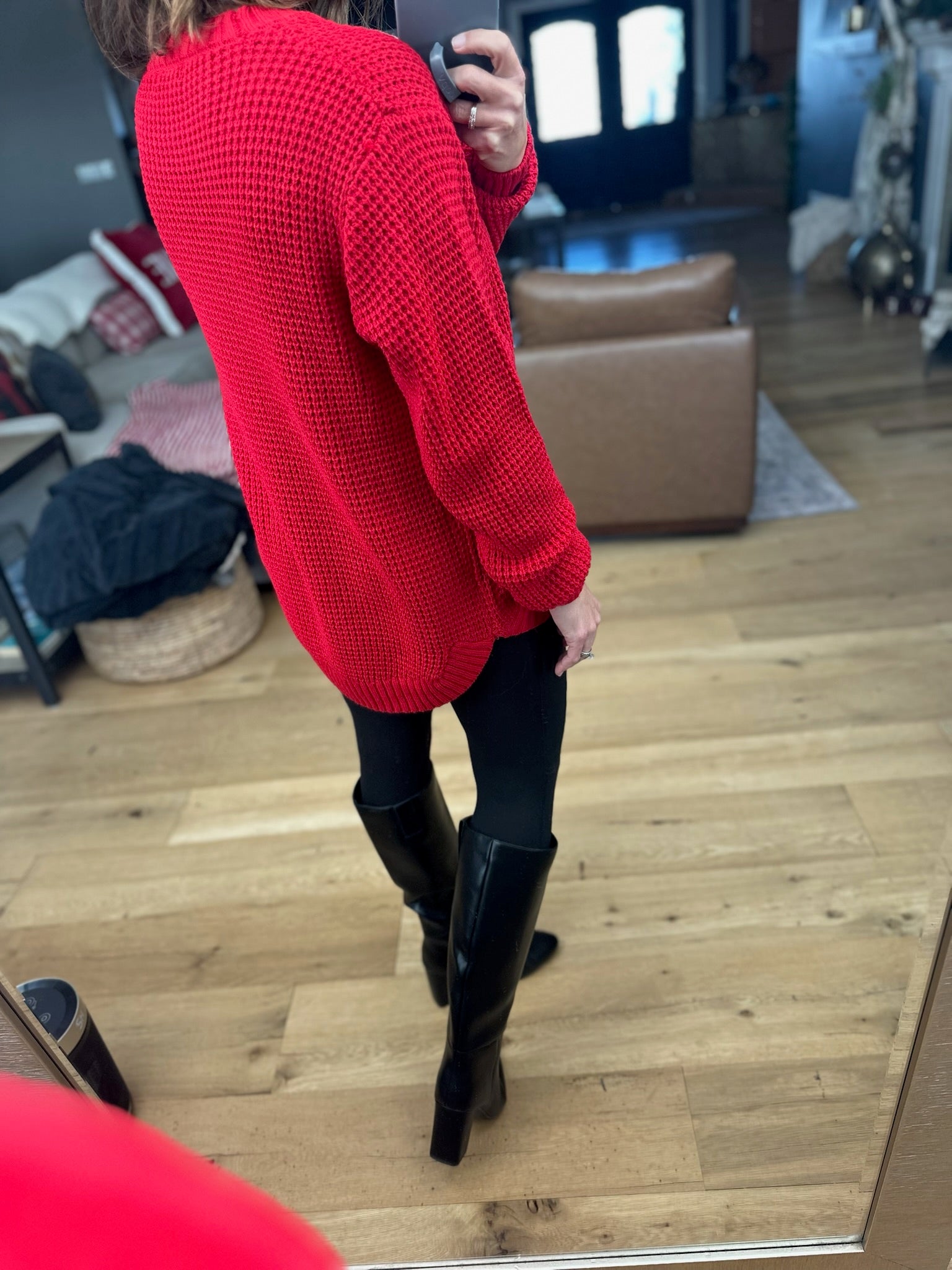 Off The Hook Classic Knit Crew Sweater-Sweaters-Zenana-Anna Kaytes Boutique, Women's Fashion Boutique in Grinnell, Iowa