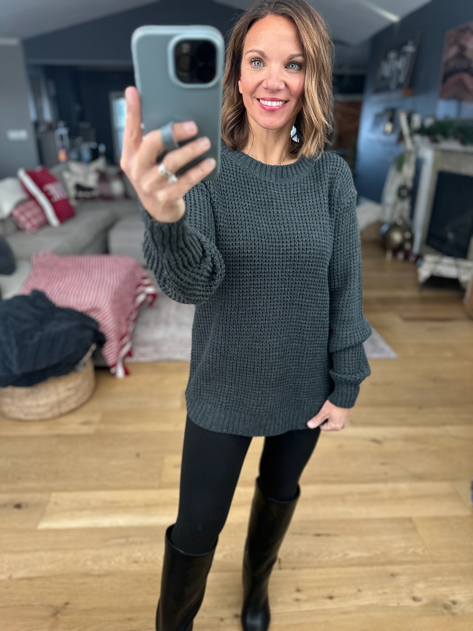 Off The Hook Classic Knit Crew Sweater-Sweaters-Zenana-Anna Kaytes Boutique, Women's Fashion Boutique in Grinnell, Iowa