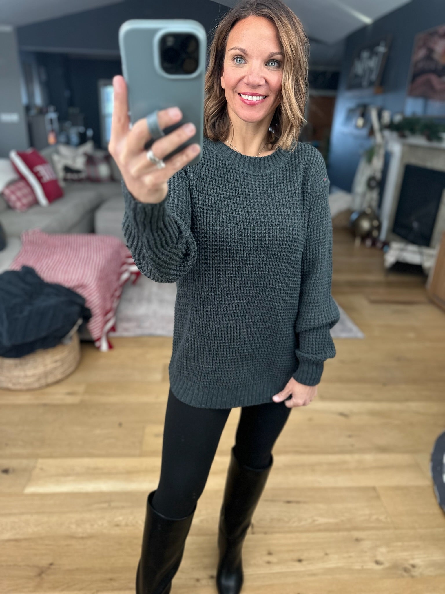 Off The Hook Classic Knit Crew Sweater-Sweaters-Zenana-Anna Kaytes Boutique, Women's Fashion Boutique in Grinnell, Iowa