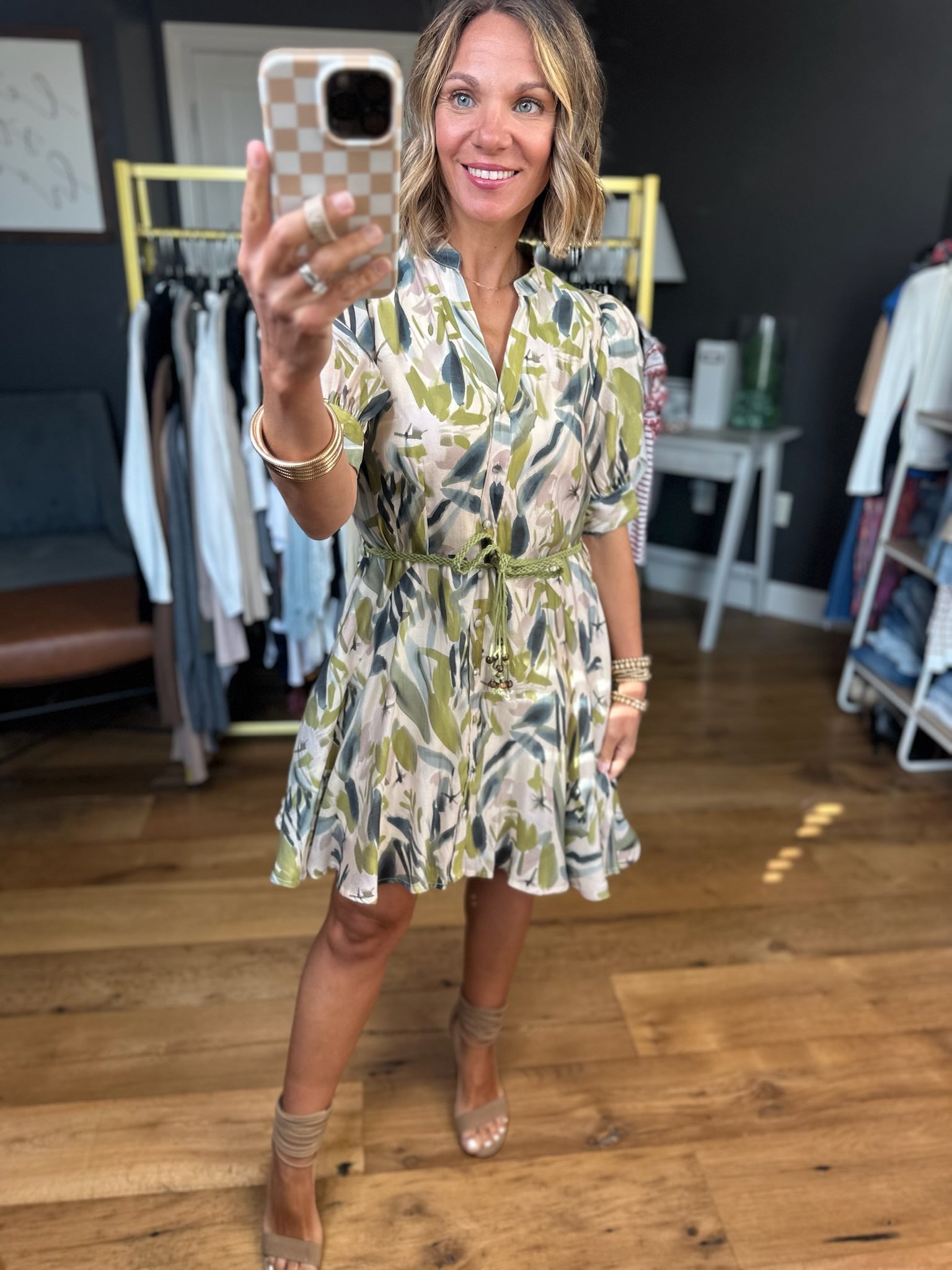 Something About This Tie-Waist Dress - Multiple Options-Entro-Anna Kaytes Boutique, Women's Fashion Boutique in Grinnell, Iowa