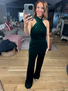 This Season Velvet Jumpsuit-Jumpsuits-Skies Are Blue-Anna Kaytes Boutique, Women's Fashion Boutique in Grinnell, Iowa