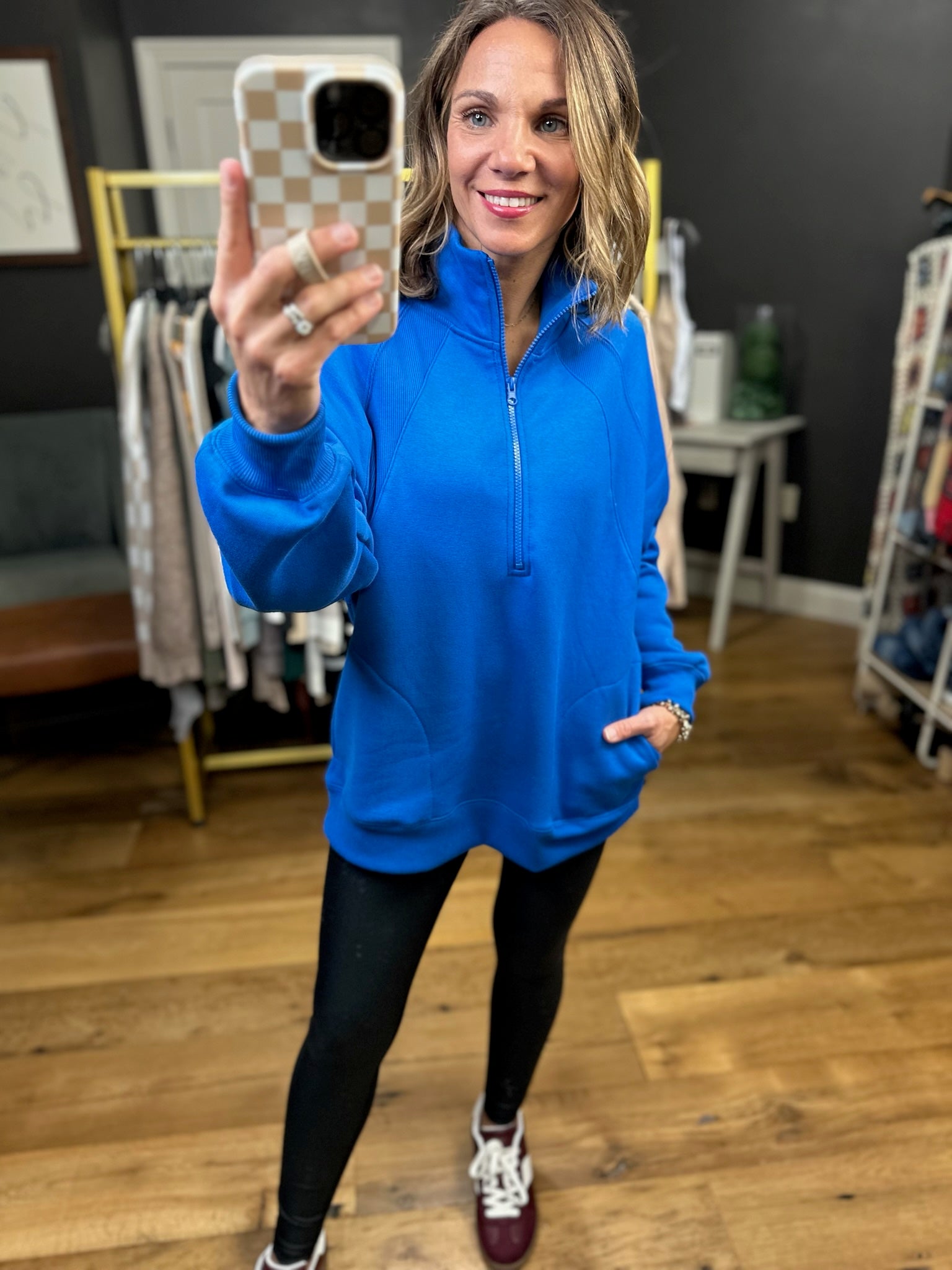 Key To My Heart Zip Pullover - Multiple Options-Very J-Anna Kaytes Boutique, Women's Fashion Boutique in Grinnell, Iowa