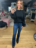 Here And There Balloon Sleeve Sweater-Sweaters-& Merci-Anna Kaytes Boutique, Women's Fashion Boutique in Grinnell, Iowa