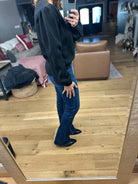 Here And There Balloon Sleeve Sweater-Sweaters-& Merci-Anna Kaytes Boutique, Women's Fashion Boutique in Grinnell, Iowa